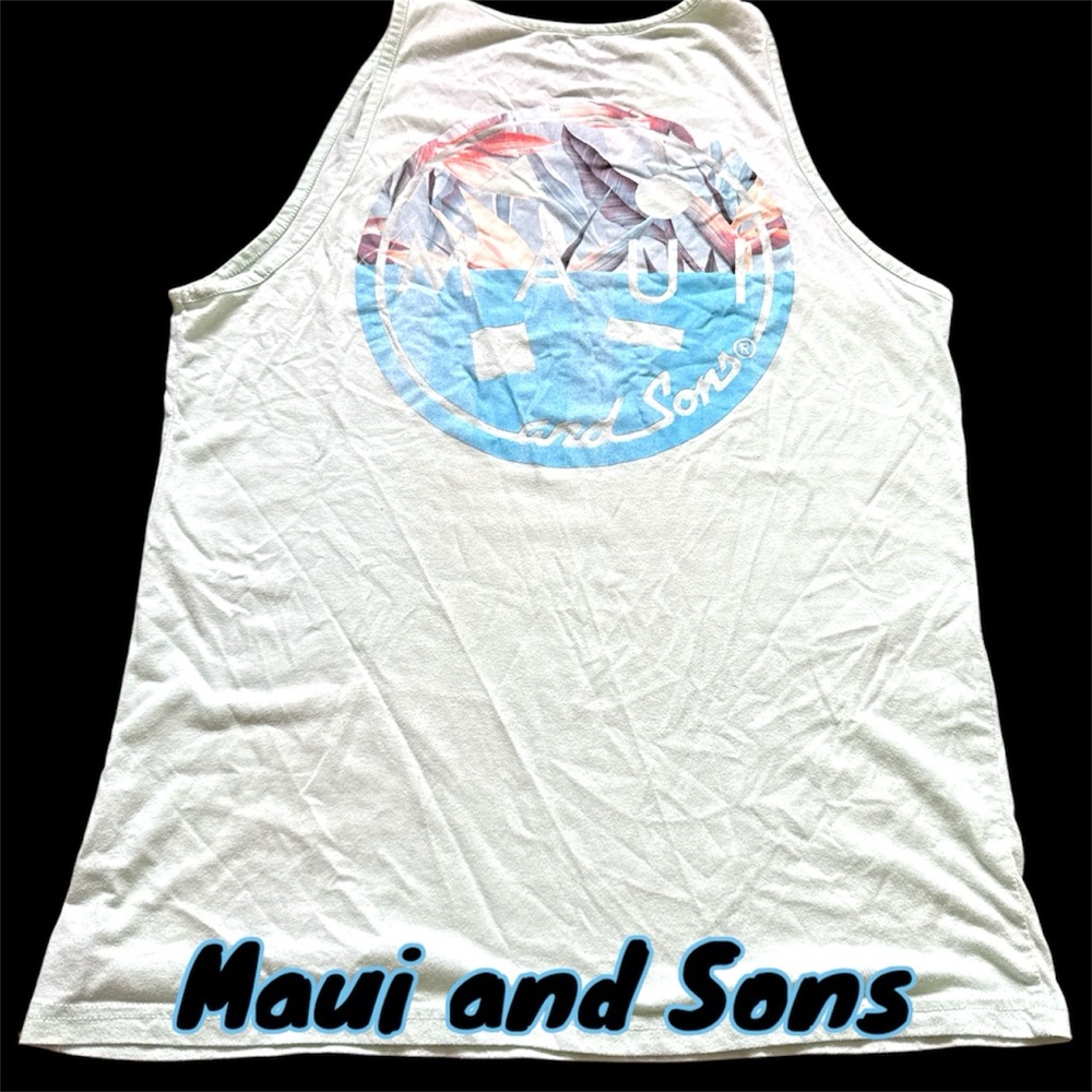 Maui and Sons White Tank Top